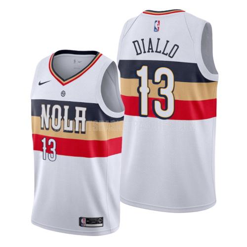 maillot basket homme de new orleans pelicans cheick diallo 13 blanc earned version
