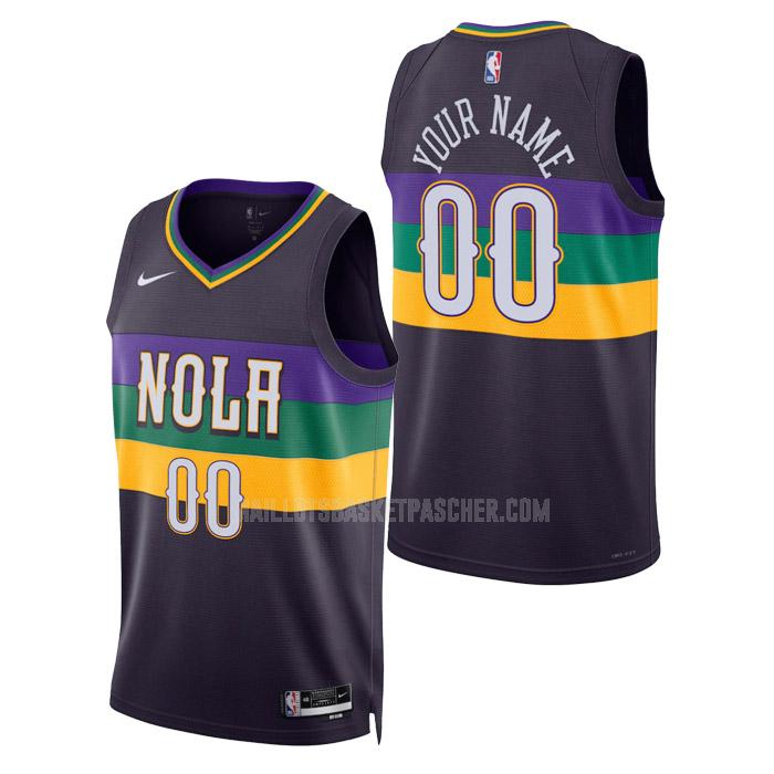 maillot basket homme de new orleans pelicans custom noir city edition 2023