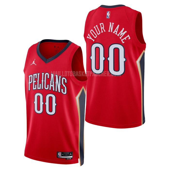 maillot basket homme de new orleans pelicans custom rouge statement edition 2023