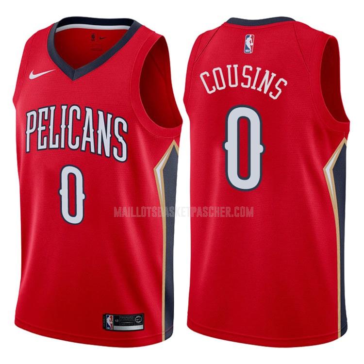 maillot basket homme de new orleans pelicans demarcus cousins 0 rouge statement