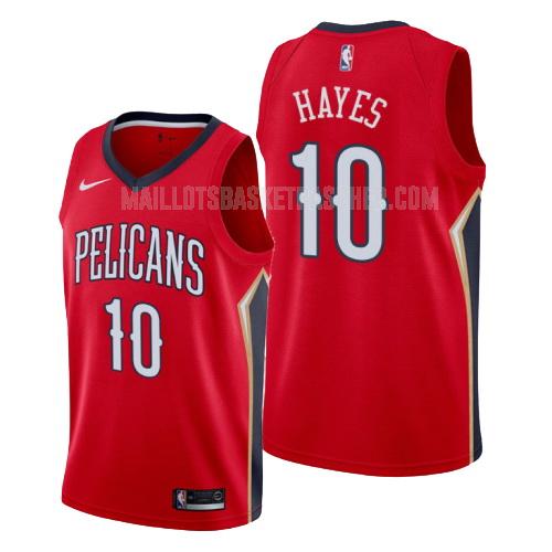 maillot basket homme de new orleans pelicans jaxson hayes 10 rouge statement