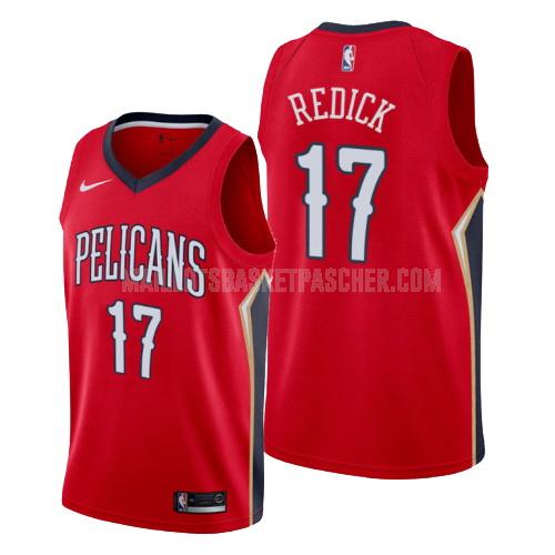 maillot basket homme de new orleans pelicans jj redick 17 rouge statement