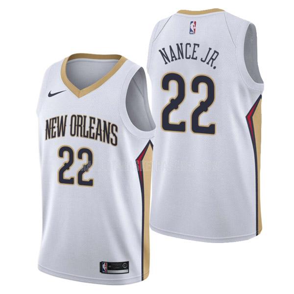 maillot basket homme de new orleans pelicans larry nance jr 22 blanc association edition 2022