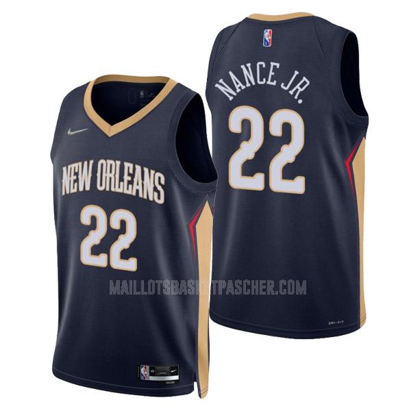 maillot basket homme de new orleans pelicans larry nance jr 22 bleu marine icon edition 2022