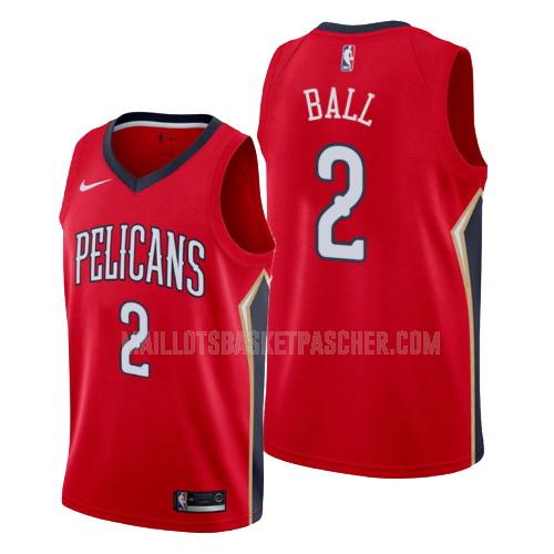 maillot basket homme de new orleans pelicans lonzo ball 2 rouge statement