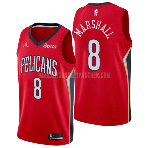 maillot basket homme de new orleans pelicans naji marshall 8 rouge statement edition 2022-23