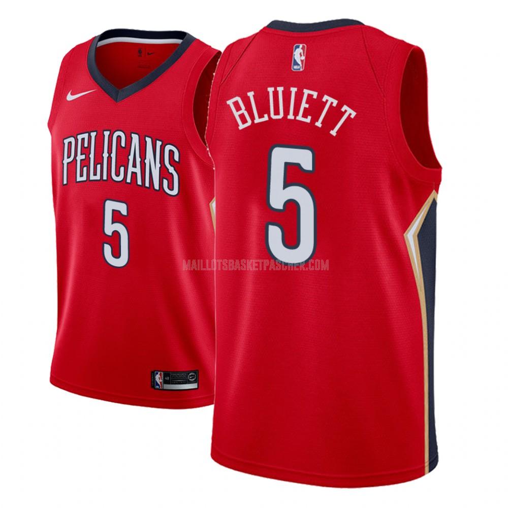 maillot basket homme de new orleans pelicans trevon bluiett 5 rouge statement