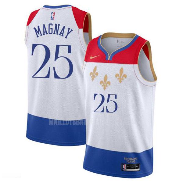maillot basket homme de new orleans pelicans will magnay 25 blanc city edition 2020-21