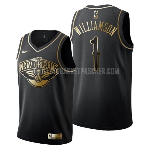 maillot basket homme de new orleans pelicans zion williamson 1 noir or version