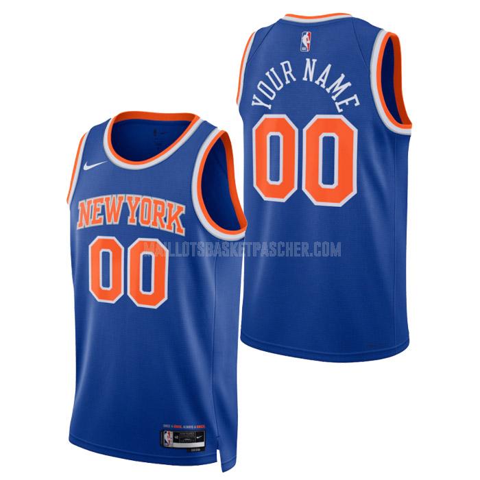 maillot basket homme de new york knicks custom bleu icon edition 2023