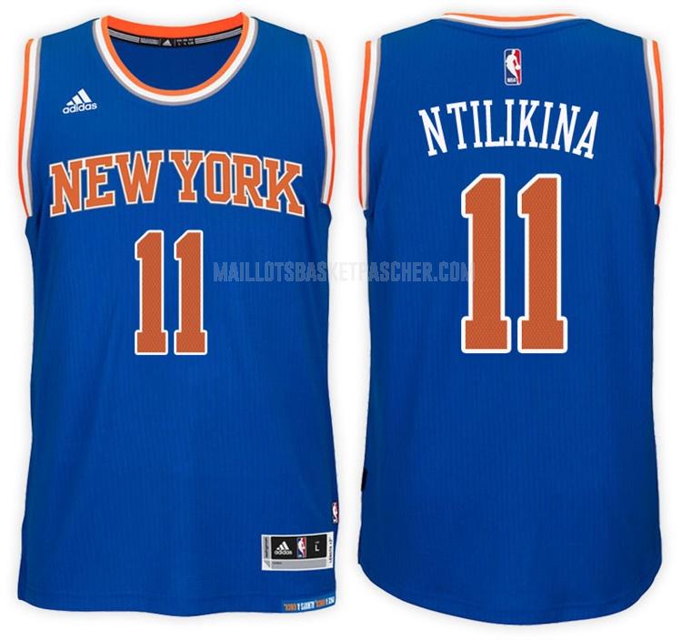 maillot basket homme de new york knicks frank ntilikina 11 bleu road