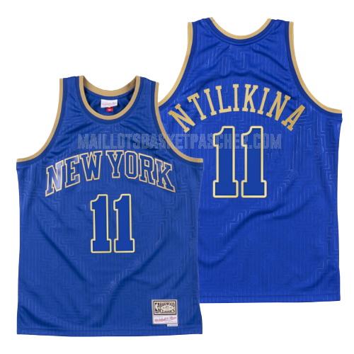 maillot basket homme de new york knicks frank ntilikina 11 bleu throwback 2020