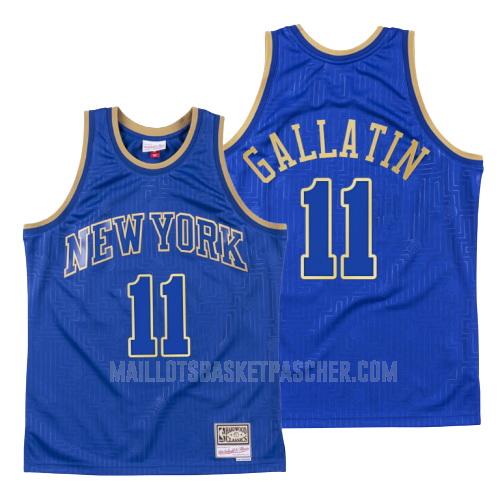 maillot basket homme de new york knicks harry gallatin 11 bleu throwback 2020