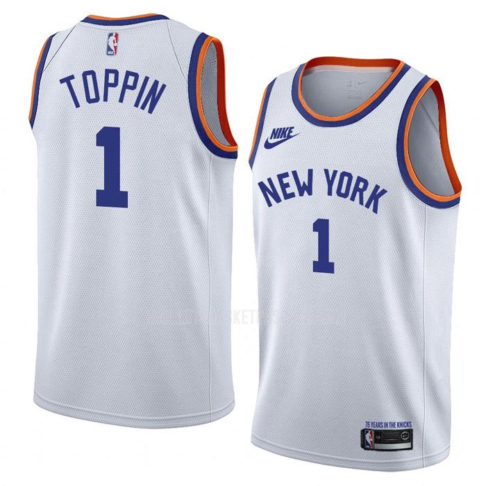 maillot basket homme de new york knicks obi toppin 1 blanc classic edition 2022-23