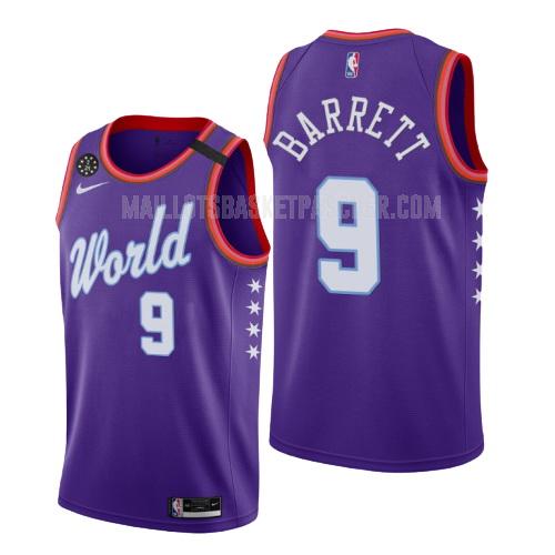 maillot basket homme de new york knicks rj barrett 9 violet nba rising star 2020