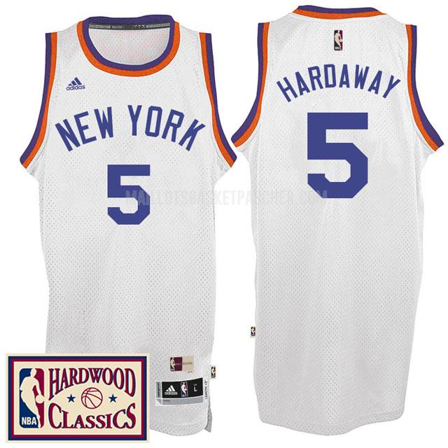 maillot basket homme de new york knicks tim hardaway jr 3 blanc hardwood classics