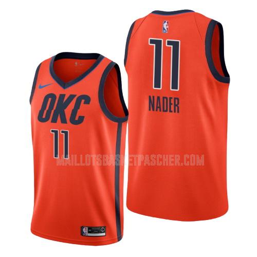 maillot basket homme de oklahoma city thunder abdel nader 11 orange earned version