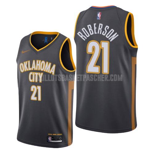 maillot basket homme de oklahoma city thunder andre roberson 21 gris city edition 2019-20