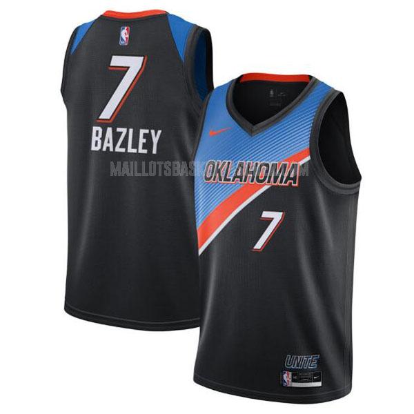 maillot basket homme de oklahoma city thunder darius bazley 7 noir city edition 2020-21