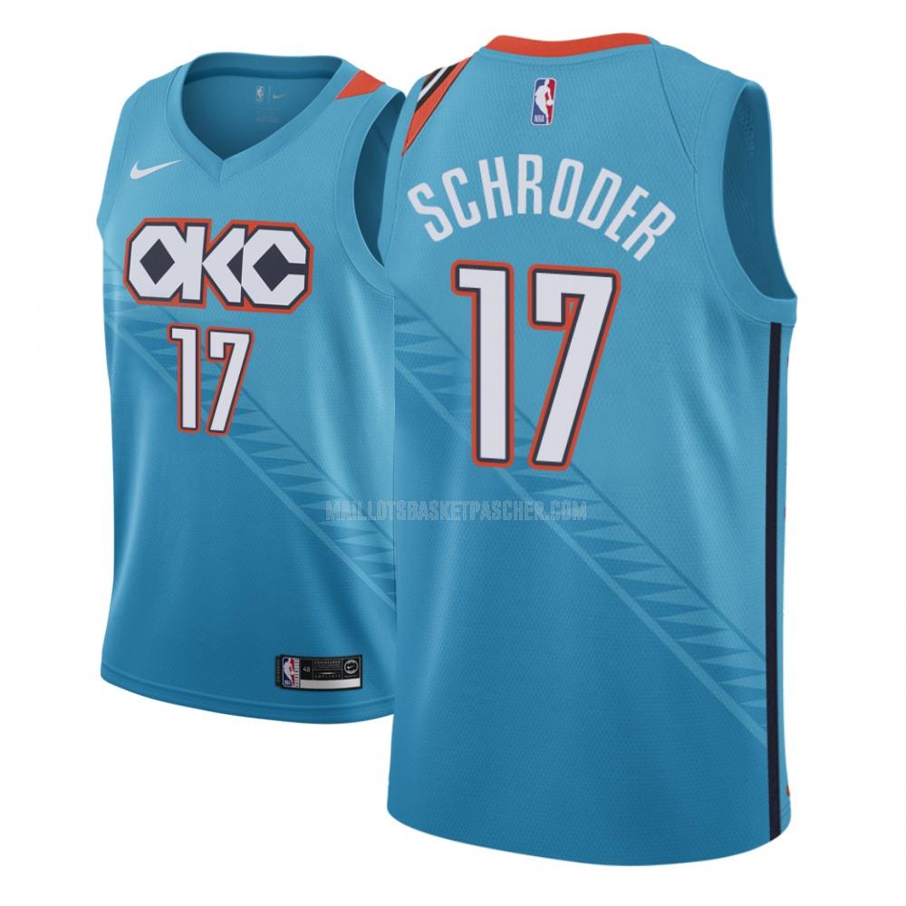 maillot basket homme de oklahoma city thunder dennis schroder 17 bleu city edition