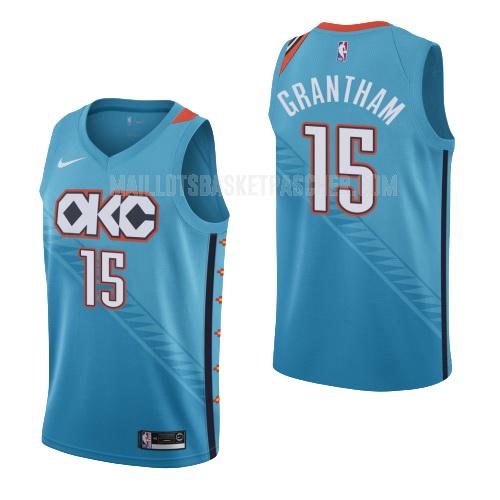 maillot basket homme de oklahoma city thunder donte grantham 15 bleu city edition