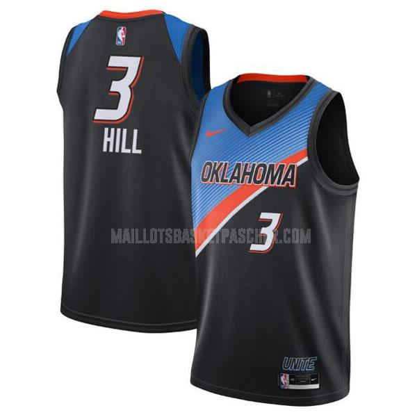 maillot basket homme de oklahoma city thunder george hill 3 noir city edition 2020-21