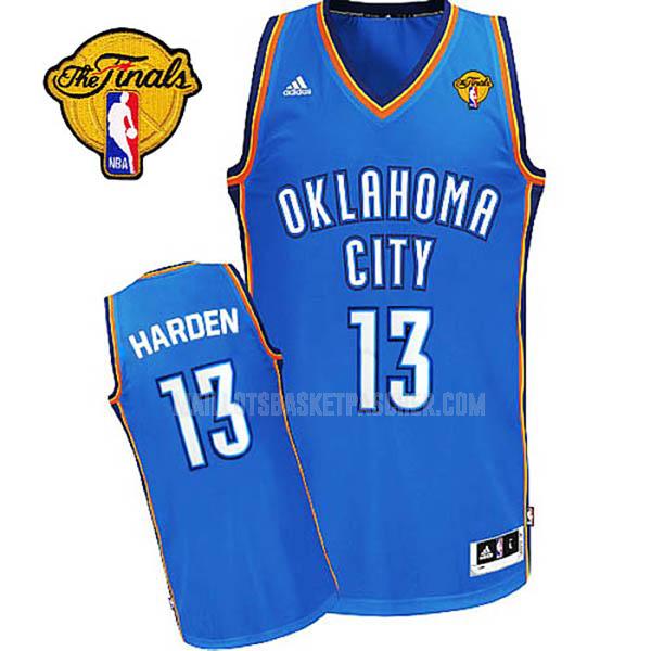 maillot basket homme de oklahoma city thunder james harden 13 bleu nba final 2012