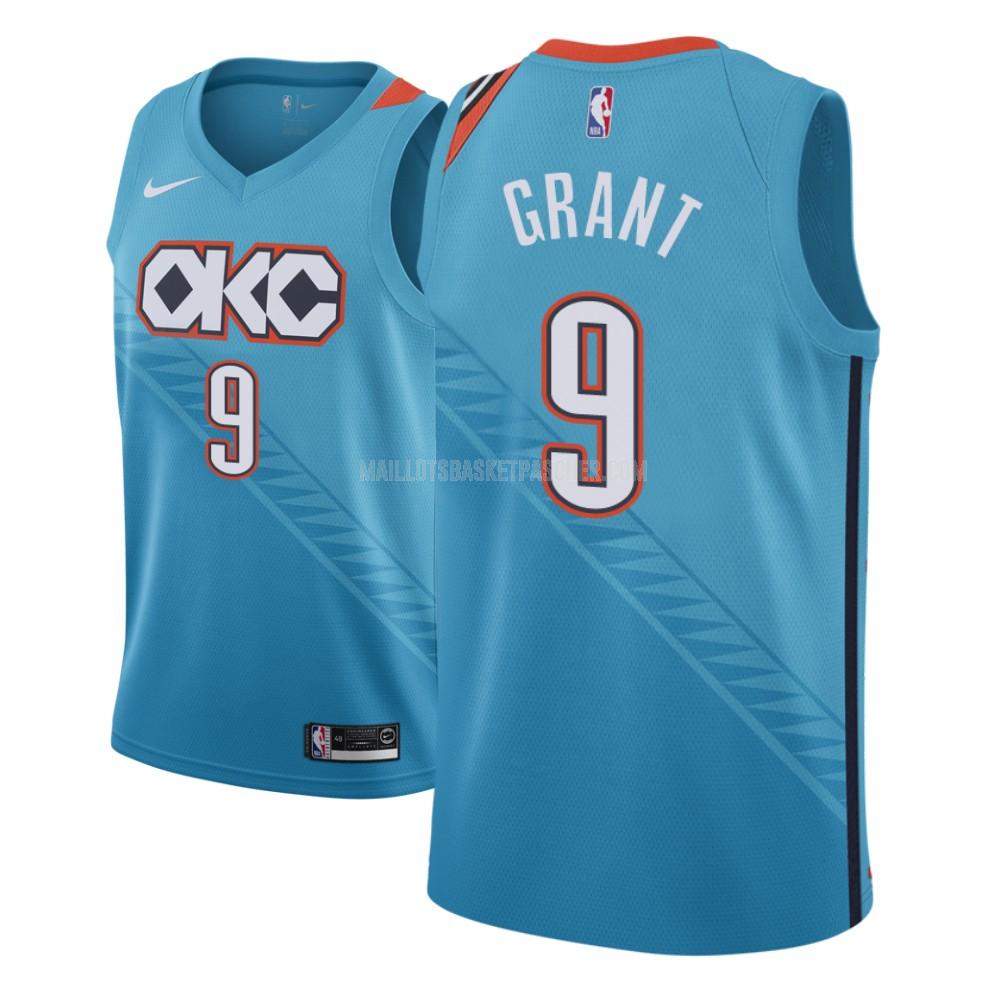 maillot basket homme de oklahoma city thunder jerami grant 9 bleu city edition