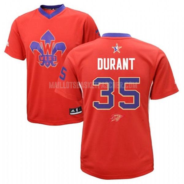 maillot basket homme de oklahoma city thunder kevin durant 35 rouge nba all-star 2014