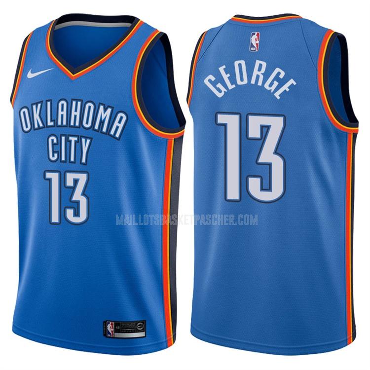 maillot basket homme de oklahoma city thunder paul george 13 bleu icon 2017-18