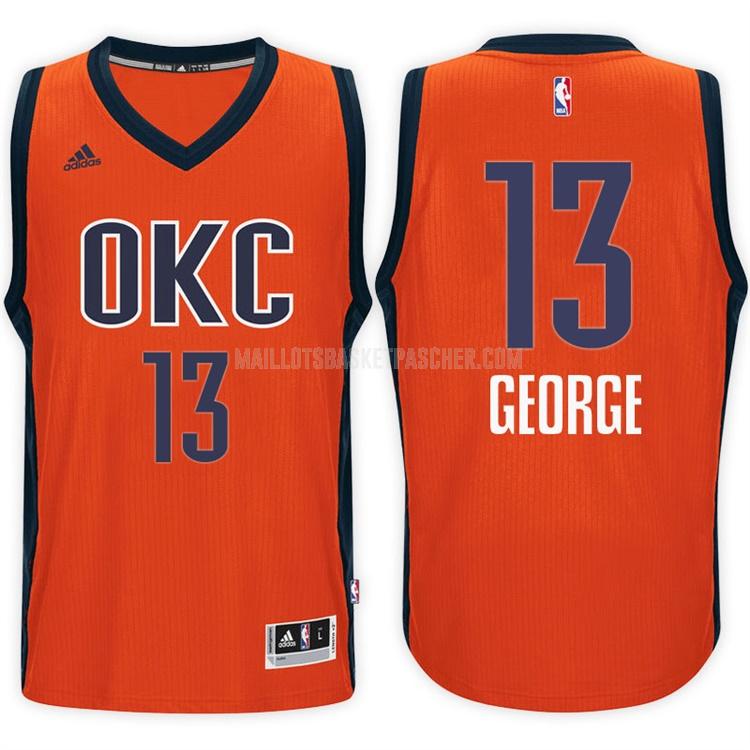 maillot basket homme de oklahoma city thunder paul george 13 orange alterner