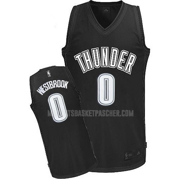 maillot basket homme de oklahoma city thunder russell westbrook 0 noir Édition spéciale 2015