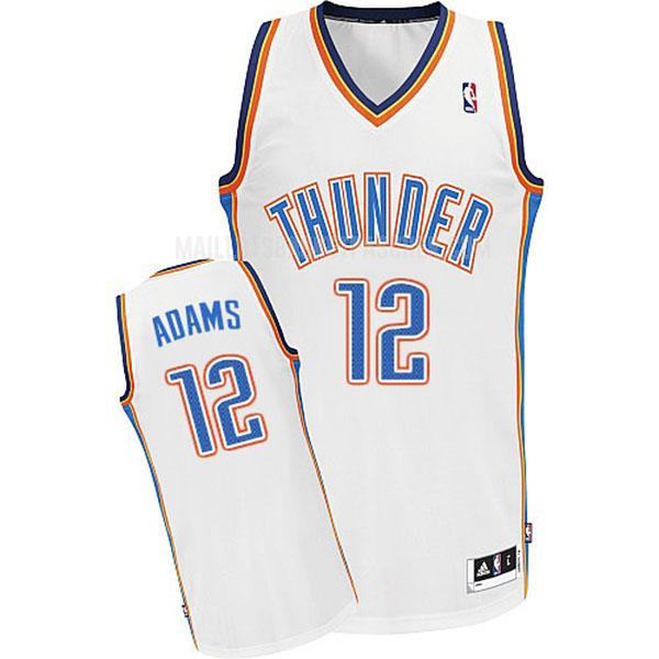 maillot basket homme de oklahoma city thunder steven adams 12 blanc home