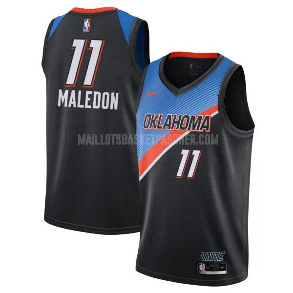 maillot basket homme de oklahoma city thunder theo maledon 11 noir city edition 2020-21