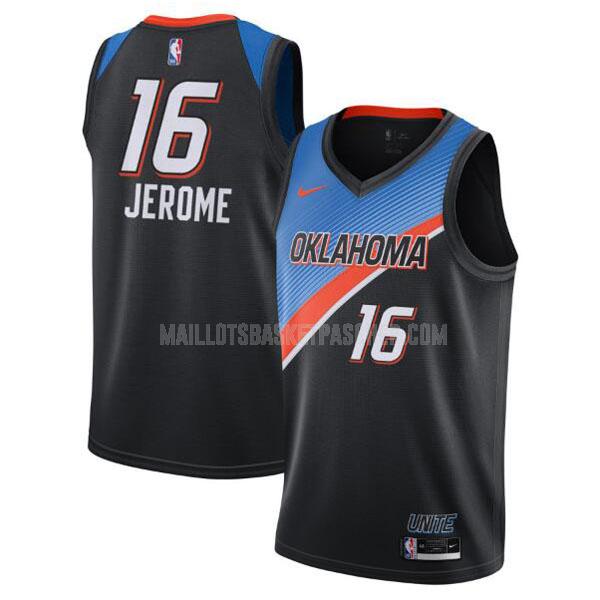 maillot basket homme de oklahoma city thunder ty jerome 16 noir city edition 2020-21