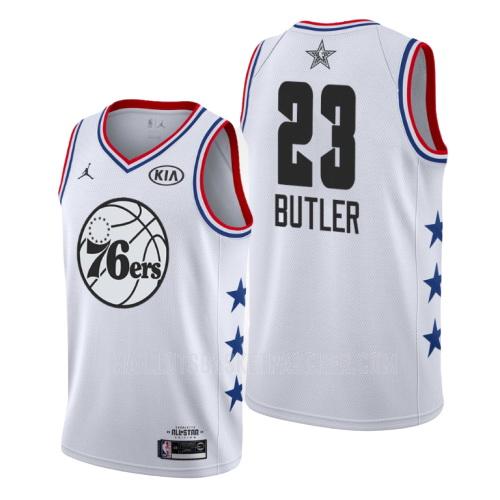 maillot basket homme de philadelphia 76ers jimmy butler 23 blanc nba all-star 2019