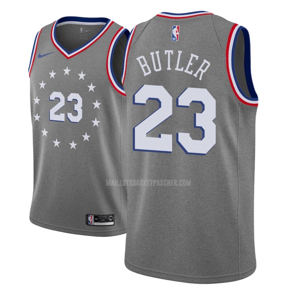 maillot basket homme de philadelphia 76ers jimmy butler 23 gris city edition