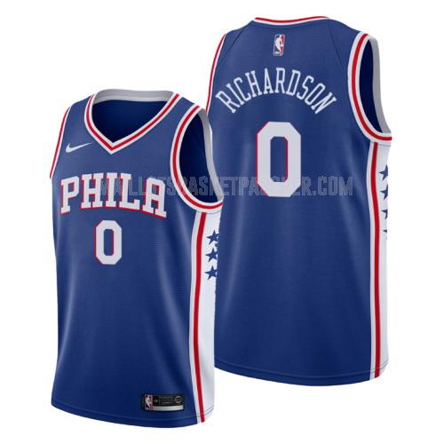 maillot basket homme de philadelphia 76ers josh richardson 0 bleu icon