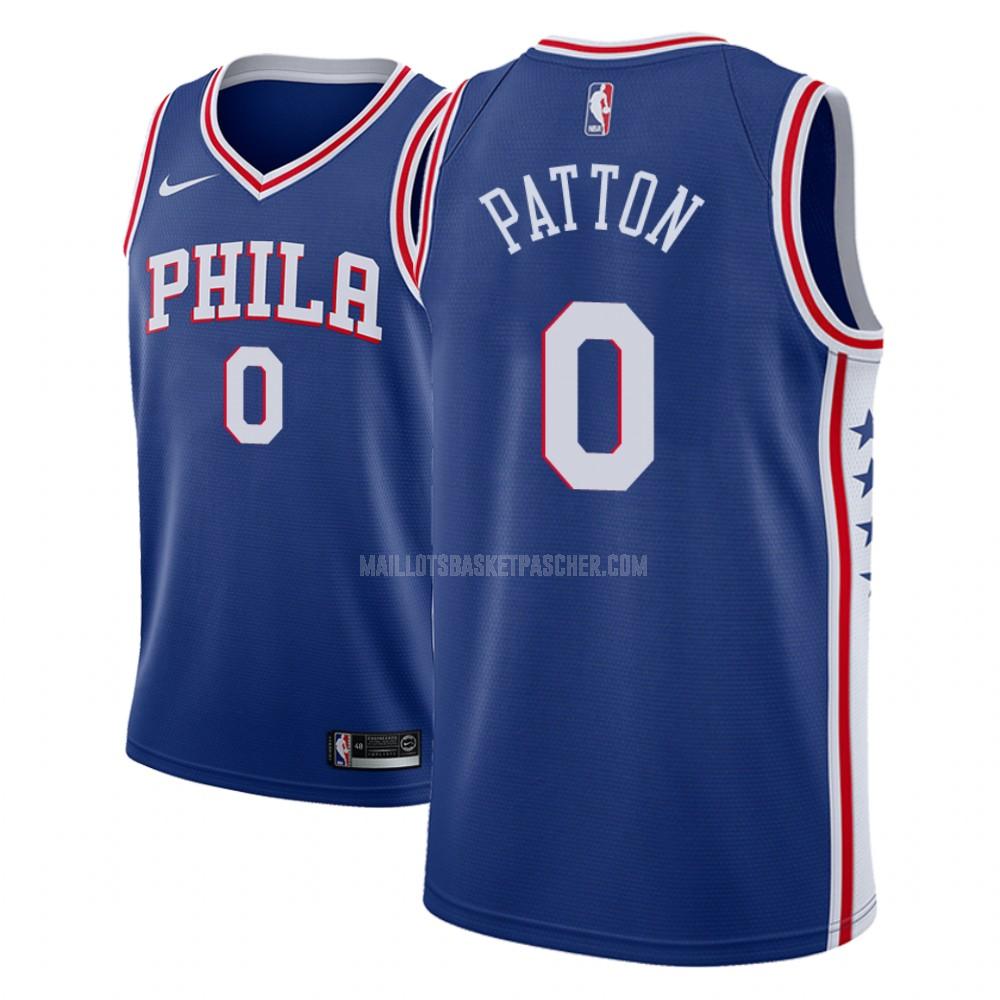 maillot basket homme de philadelphia 76ers justin patton 0 bleu icon