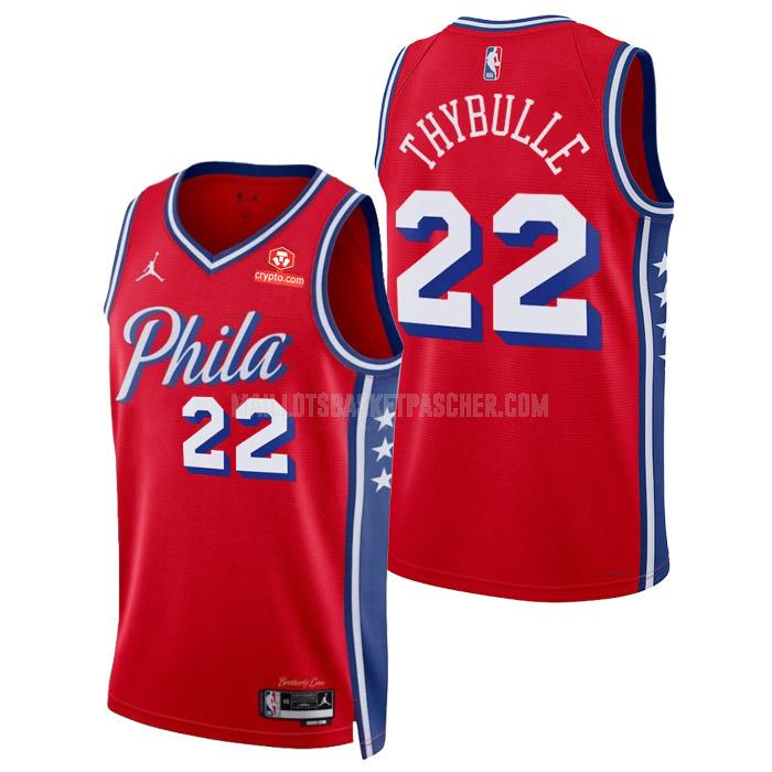 maillot basket homme de philadelphia 76ers matisse thybulle 22 rouge statement edition 2022-23