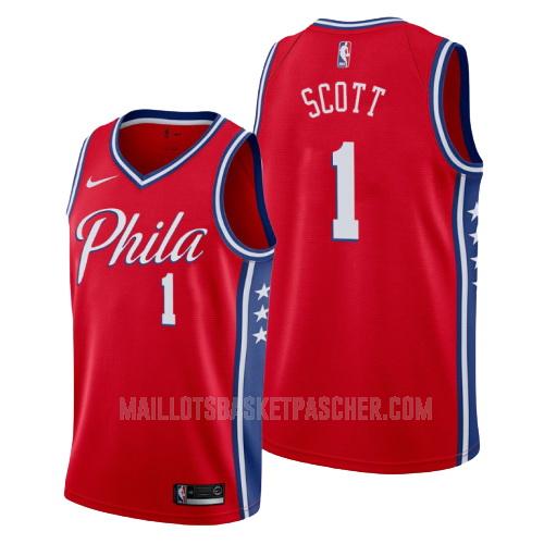 maillot basket homme de philadelphia 76ers mike scott 1 rouge statement 2019-20