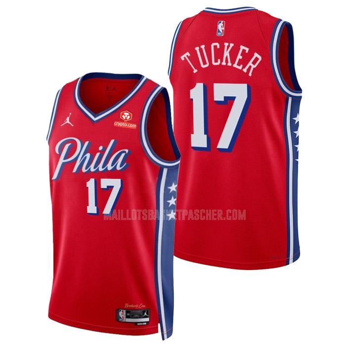 maillot basket homme de philadelphia 76ers p.j. tucker 17 rouge statement edition 2022-23