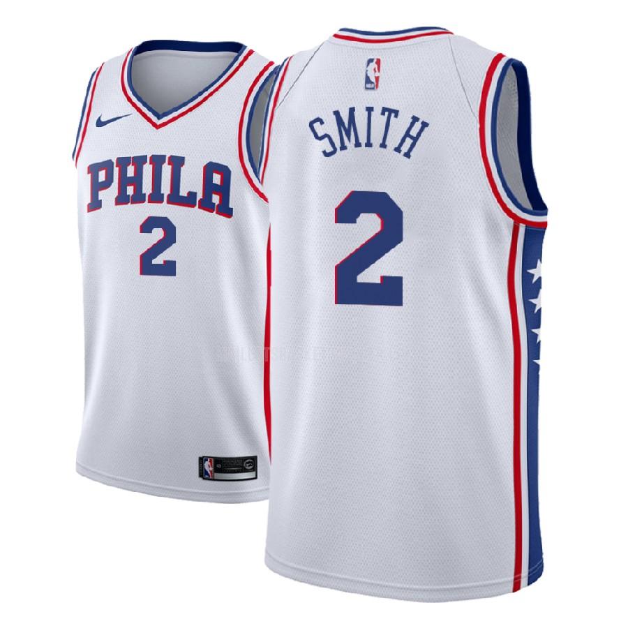 maillot basket homme de philadelphia 76ers zhaire smith 2 blanc association 2018 nba draft