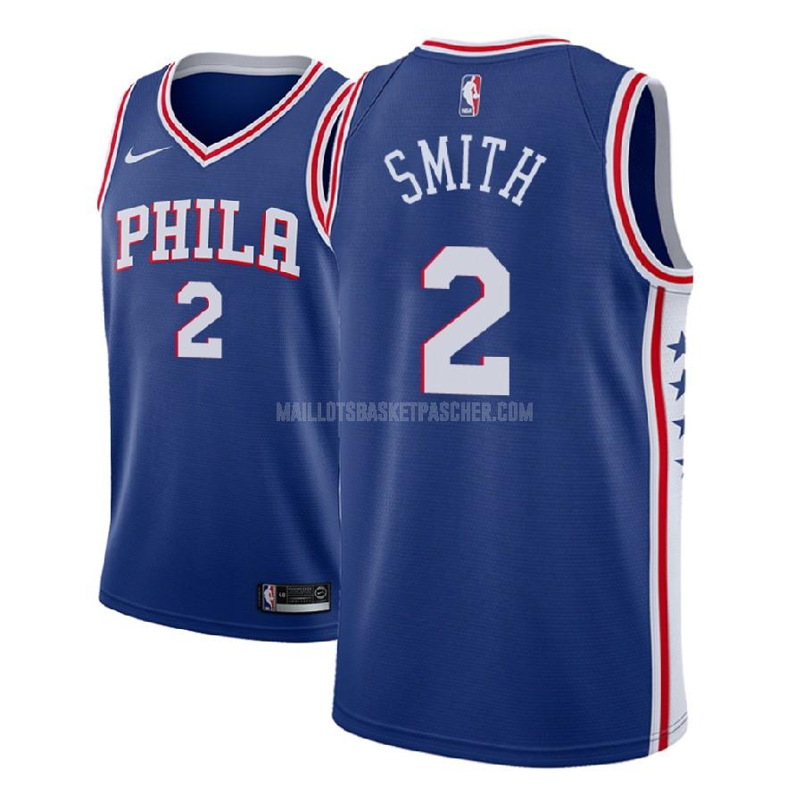 maillot basket homme de philadelphia 76ers zhaire smith 2 bleu icon 2018 nba draft