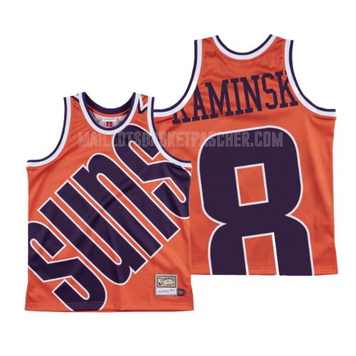maillot basket homme de phoenix suns frank kaminsky 8 orange hardwood classics big face