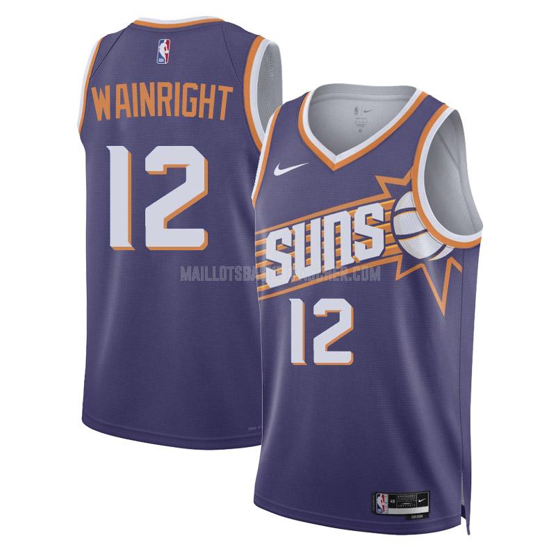maillot basket homme de phoenix suns ish wainright 12 violet icon edition 2023-24