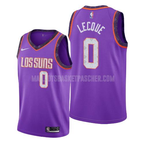 maillot basket homme de phoenix suns jalen lecque 0 violet city edition