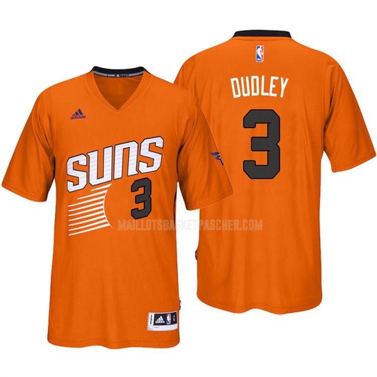 maillot basket homme de phoenix suns jared dudley 3 orange manche courte 2016-17