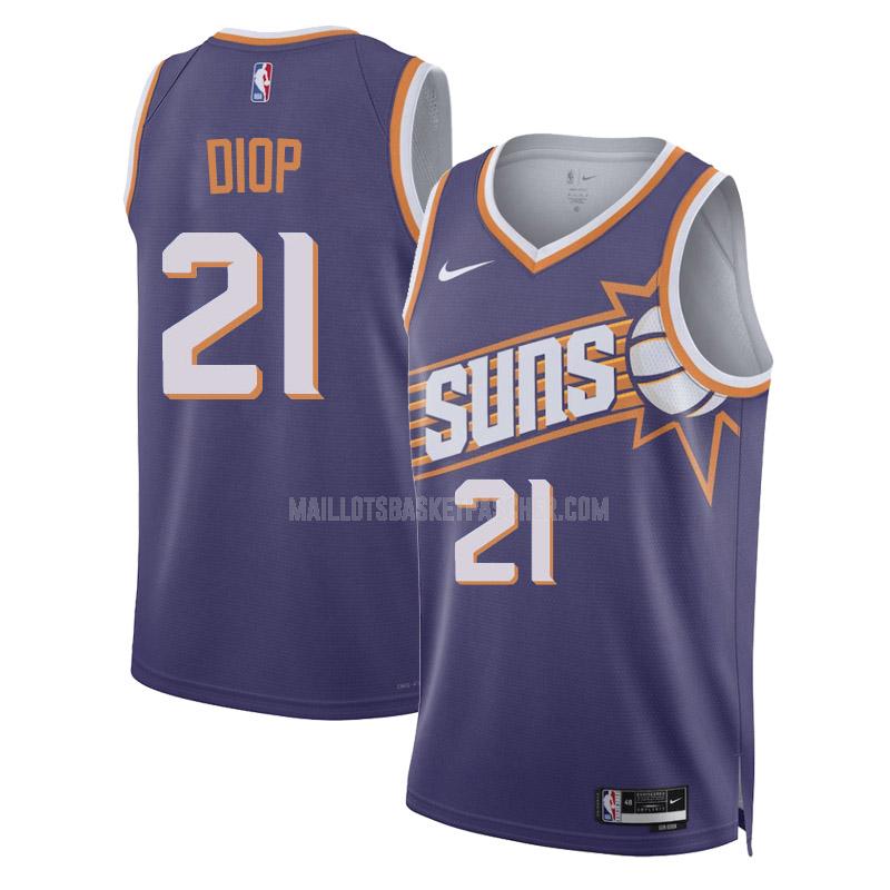 maillot basket homme de phoenix suns keita bates-diop 21 violet icon edition 2023-24