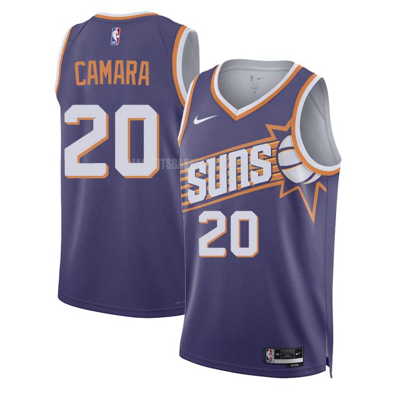 maillot basket homme de phoenix suns toumani camara 20 violet icon edition 2023-24